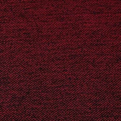 Italiano; Traje de espiga de poliéster rayón suave, rojo oscuro y negro, 59" de ancho x 1,5 yardas Foto 1 de 4