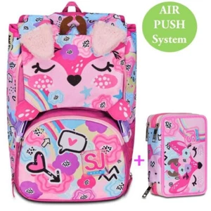 SIETE MOCHILA EXTENSIBLE GRANDE + ASATUCCIO 3 CREMALLERA PINKHUGS GIRL BY SJ ... - Imagen 1 de 15