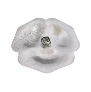 Silverlook Rose Nut Candy Dish Trinket Tray Bowl 756 Vintage Silver Wrought 7" - Picture 1 of 11
