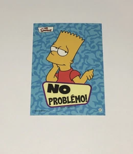 Topps 2002 Simpson Card Sticker #22 Bart Simpson No Problemo - Picture 1 of 2