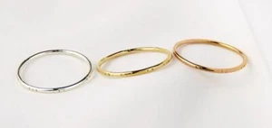 Anillo delgado, anillo fino de oro rosa, anillo apilable, anillo de oro simple, anillo para el pulgar - Imagen 1 de 3