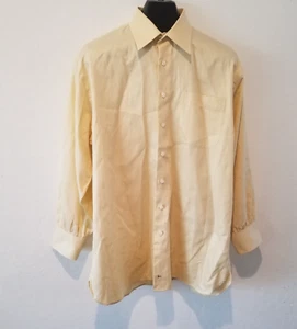 John W. Nordstrom Men’s Dress Shirt 16.5–33 Yellow Striped Cotton Button Up - Picture 1 of 9