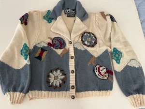 Berek 90er HANDSTRICK Cardigan Pullover - Gaming lmoges Neu Gr. S Sperrwolle - Bild 1 von 6