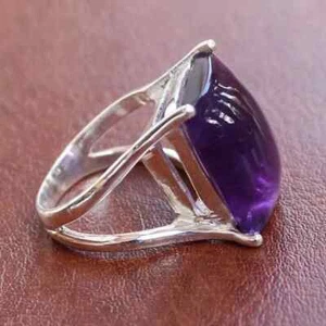 Amethyst Gemstone Handmade 925 Sterling Silver Beautiful Ring All Size C274 - Picture 1 of 9