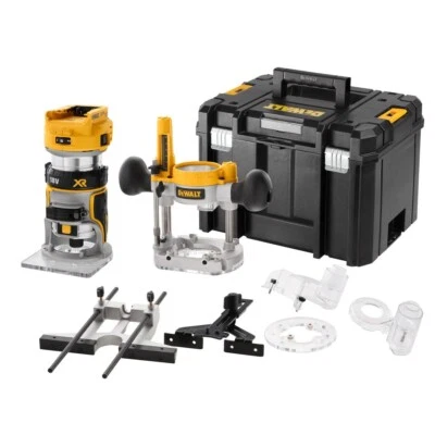 DEWALT DCW604NT 18v Brushless Laminate Trimmer 1/4" Router With Plunge Base Case - Image 1 of 4