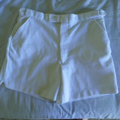 Pantalones cortos deportivos vintage años 60 70 CAMPUS ropa deportiva blancos 100 % poliéster para hombre Foto 1 de 4