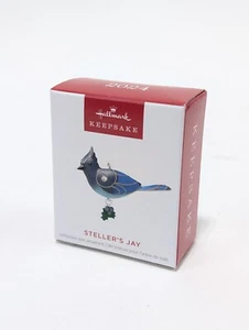 Hallmark Steller's Jay Keepsake Ornament Miniature 2024 New In Box Bird Ornament - Picture 1 of 7