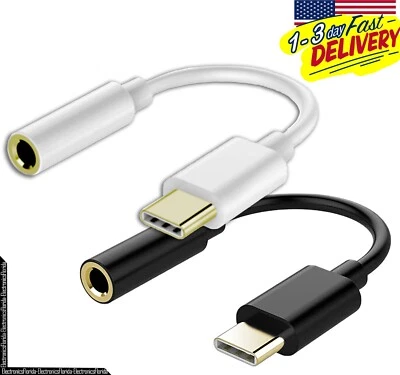 Audio Adapter Cable For Samsung Galaxy S10 to S23 Note 9 to 20 (Type C To AUX) - Image 1 of 4