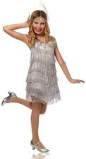 Franco Sliver Flapper Childs Costume Size Small