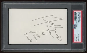 Hollywood Hulk Hogan Signed Index Card 3x5 Auto Slabbed PSA DNA "4 Life NWO" WWF - Picture 1 of 1