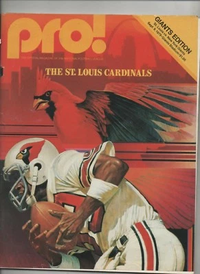   Pro Football Program   Giants Edition vs.  St. louis Cardinals 1979 - Image 1 of 2