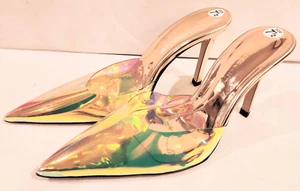 GOOD AMERICAN CINDER-F * CKING-RELLA REGENBOGEN STILETTO MULE NEU IM KARTON - Bild 1 von 9