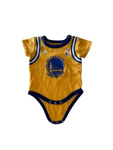 Adidas NBA Golden State Warriors One Piece Outfit Yellow Infant SZ 3 Months GUC - Picture 1 of 8