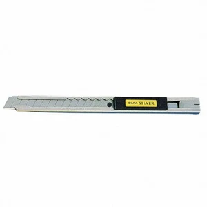 Cuchillo de plata de acero inoxidable Olfa SVR-1, hoja a presión - Imagen 1 de 2