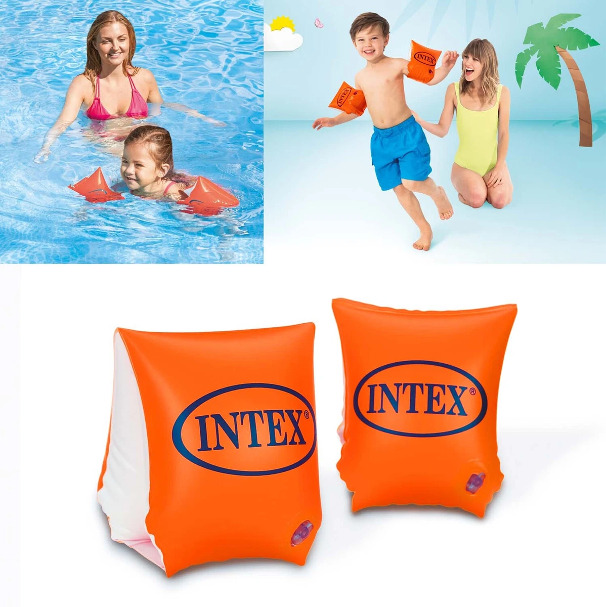 INTEX Fun Fish Schwimmflügel Für Kinder – Mit Unterwasser-Motiv, Für 18-30 Kg (ca. 3-6 Jahre)