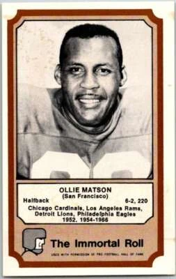 1975 Fleer The Immortal Roll Football #NNO Ollie Matson V46070 ID:104720 - Image 1 of 2