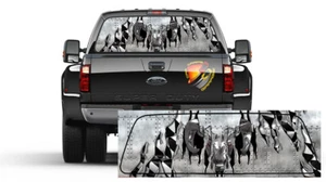 Metal Tear Ripped Bull Rear Window Perforated Graphic Decal Vinyl Trucks Cars - Picture 1 of 4