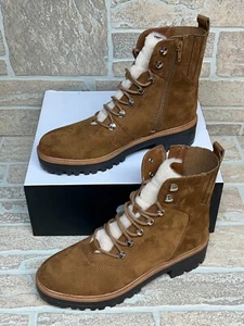 Nine West Brown Women’s IVANI2 Combat Tongue Lined Zip Women Boots Size 8.5 M - Picture 1 of 9
