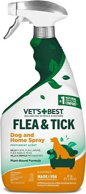 Vet's Best Flea and Tick Home Spray Flea Treatment for Dogs 32oz Peppermint - Image 1 of 4
