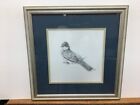 David Plank Flycatcher Kingbird Original Pencil Sketch 1980 Art Drawing Framed