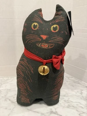 Target John Derian THE CAT DECORATIVE PILLOW Black Cat Halloween Home Decor - Image 1 of 4