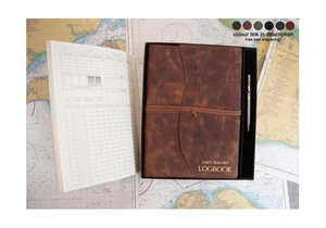 LEATHERKIND Personalisiertes Amalfi A4 Yacht Logbuch Italienisches Leder Geschenkset Kupfer - Bild 1 von 9