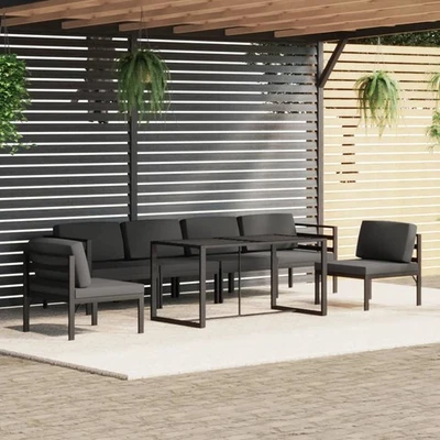 Garten Lounge Set Kissen Gartenmöbel Sofa Garnitur Sitzgruppe Aluminium vidaXL - Bild 1 von 4