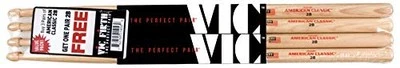 Vic Firth American Classic 2B Drum Sticks Value Pack 4 Pairs Wood Tip Hickory - Image 1 of 3