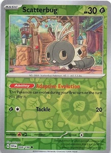 Scatterbug Common SV01: Scarlet & Violet Base Set 008/198- NM - Reverse Holo - Picture 1 of 2