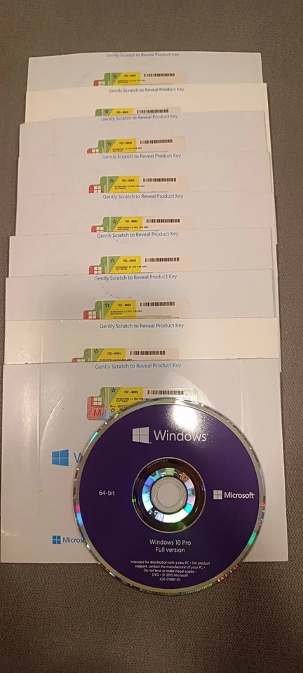 Microsoft Windows 10 Pro OEM Lizenz Key + Install DVD - Bild 1 von 1