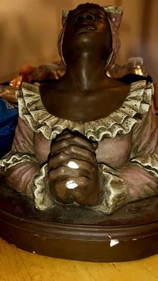 1994 Norman A. Hughes Praying Woman ✝ Signed Positive Image Sculpture -Stunning! - Image 1 of 4