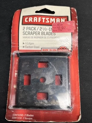 Hojas rascadoras vintage Craftsman de 4 filos hoja ancha de 2 1/2" 9-94823 Sears nuevas de Lote Antiguo, EE. UU. Foto 1 de 2