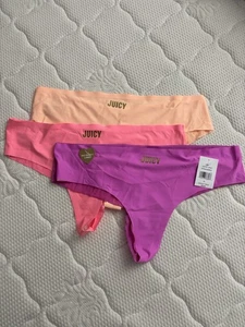 Juicy Couture Mujer Talla Grande Sin Línea Bragas Multi Pack 3 Tanga L Precio de venta sugerido por el fabricante $32 - Imagen 1 de 4