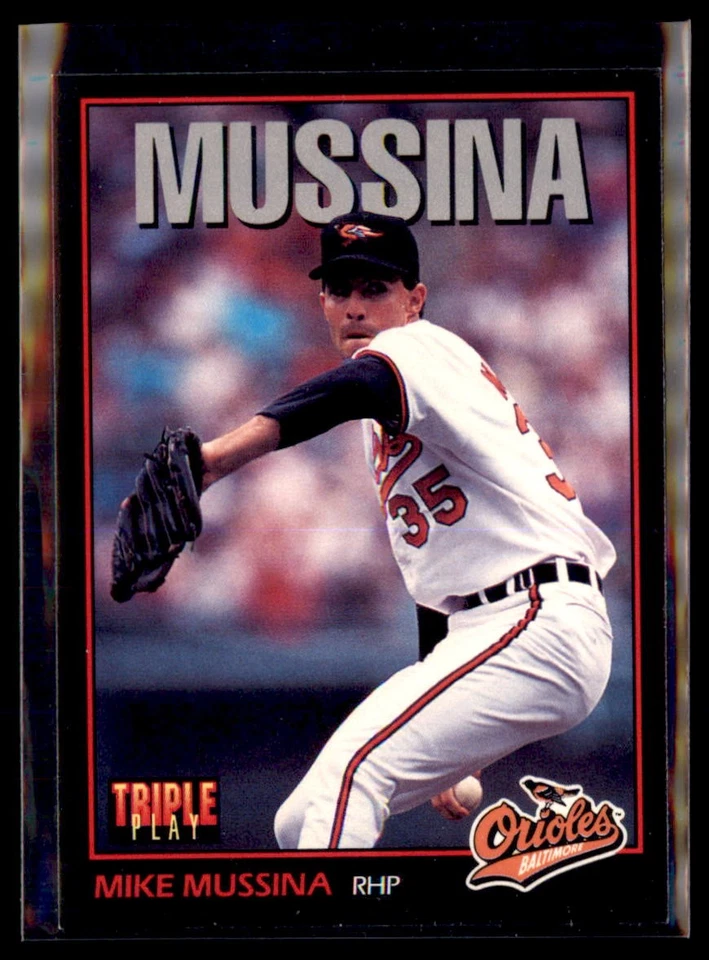 1993 Leaf Triple Play Mike Mussina Orioles 13 - Image 1 of 2
