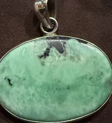 Pingente vintage de prata esterlina 925 Charles Albert de pedra preciosa turquesa - Imagem 1 de 4