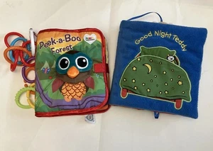 Lot 2 Baby Soft Book Toys Lamaze Peek-a-boo Forest, Good Night Teddy - Picture 1 of 13