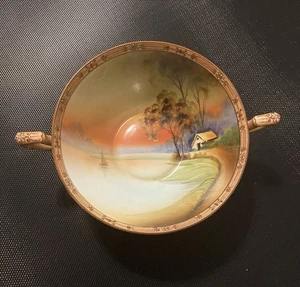 Vintage hübsche handbemalte Nippon Schale lesen - Bild 1 von 13