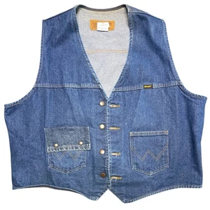 Wrangler Authentic Denim Jean Jacket Vest size XXL - Picture 1 of 10