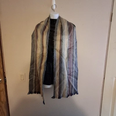 SHUPACA ALPACA MULTI-COLOR FRINGE SCARF - Image 1 of 4