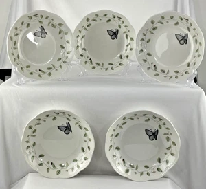 5er Set Lenox Schmetterlingswiese Suppe Pastaschalen Louise Luyer Porzellan 8 3/4" - Bild 1 von 17