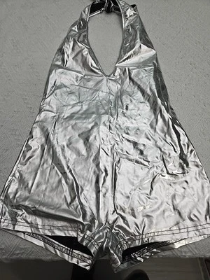 Traje de baño de metal plateado para mujer pequeño nuevo sin etiquetas Foto 1 de 4