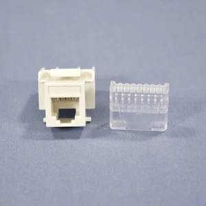 Cooper 5511-3EW White Cat3e Snap-In 110 Style 6Wire USOC Modular Phone/Data Jack - Zdjęcie 1 z 4