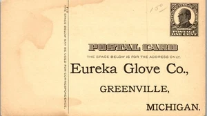 Vintage Postal Card Eureka Glove Company Greenville MI McKinley c1903 - Picture 1 of 3