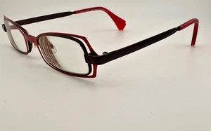 Face a Face Paris France Eyeglasses Frames, TWINS 2 956, Red Black 46-18-140 - Picture 1 of 15