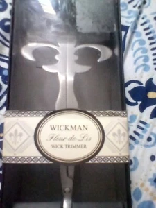 Wickman Fleur-de-lis Wick Trimmer Nickel Tone - Picture 1 of 4