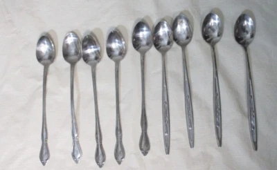 Lote Mixto 8 Cucharas de Té Helado - Inoxidable - 4 de Ramo de Primavera - Corea Foto 1 de 4