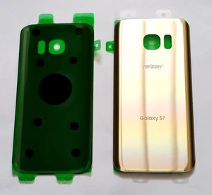 Back cover Glass For Samsung Galaxy S7 Verizon G930V~ Platinum GOLD - Picture 1 of 1