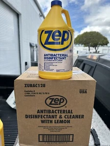 Zep Antibacterial Disinfectant Deodorize Cleaner w/Lemon 1 Gallon 128 floz-3.78L - Picture 1 of 9