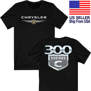 Chrysler 300 Hemi Racing Car Logo Men's Black T-Shirt Size S to 5XL