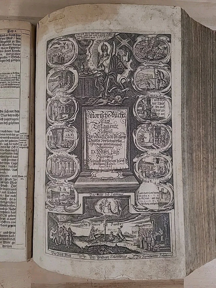 1643 LUTHER HOLY BIBLE german WOLFGANG ENDTER very rare HOLY BIBLE martin luther - Image 1 of 4